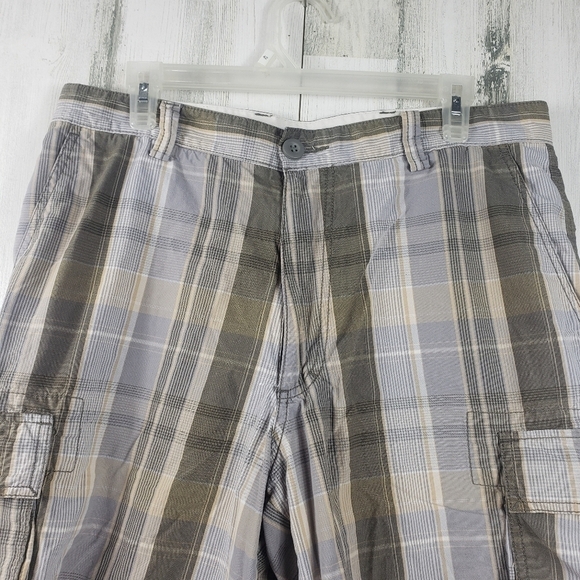 3/$15 mens dockers plaid cargo short size 34 - Picture 3 of 10
